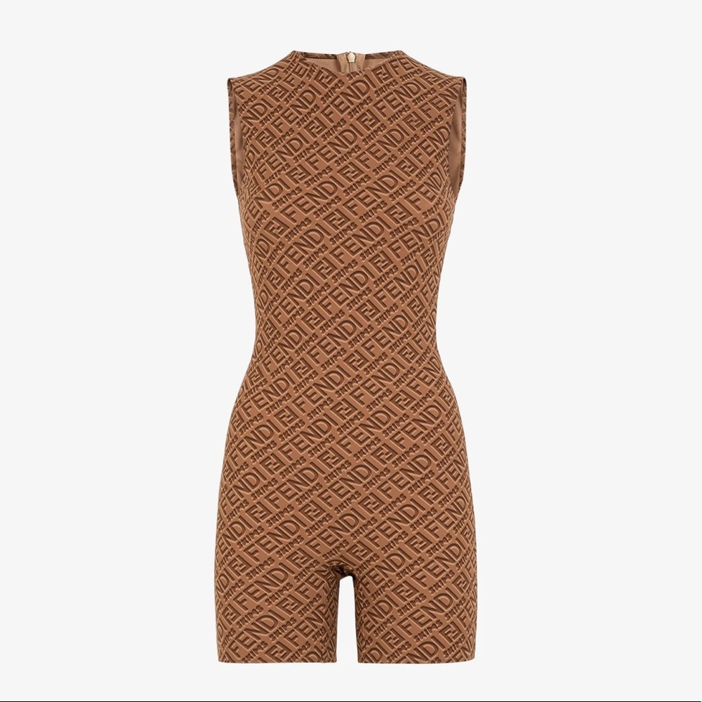 SOLD ❌ Fendi x SKIMS Sleeveless Mid-Thigh Bodysuit - Picture 2 of 5